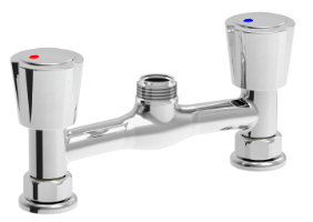 Two hole mixer tap